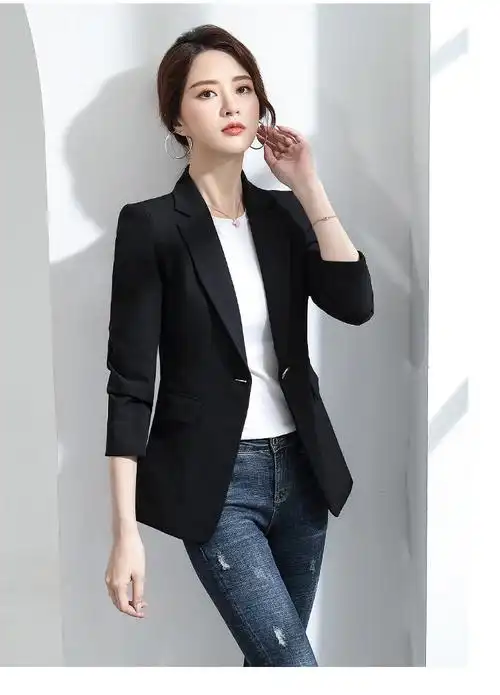 愫惠君小西装外套女2020秋新款韩版修身气质休闲百搭女士西服外套上衣