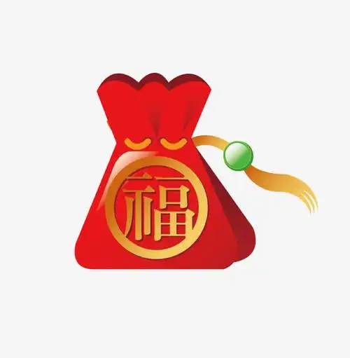 卡通红色中国风福袋