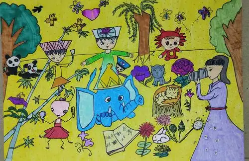 生态家园小学生画画作品