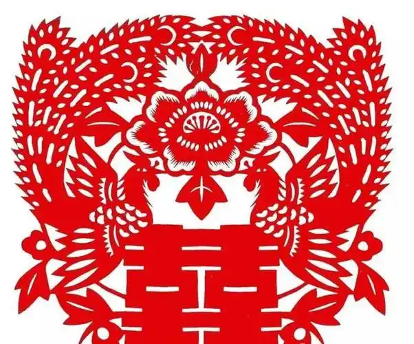 图囍剪纸的制作过程剪纸杰作各种囍字欣赏大型张原创剪纸龙凤呈祥囍字