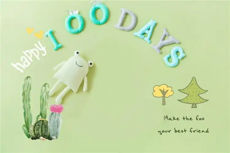 拍照背景布婴儿牛宝宝加厚背景纸室内装饰百天照儿童影楼成长毯子