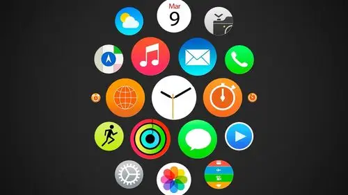 苹果手表,iwatch菜单,ios图标 壁纸 - 1600x900