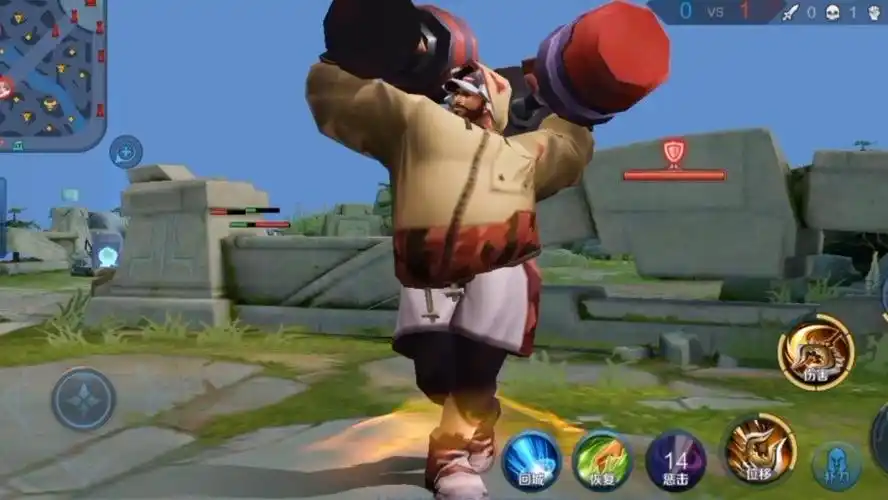 程咬金荣耀典藏试玩血量越少衣服越少,真的炫酷!