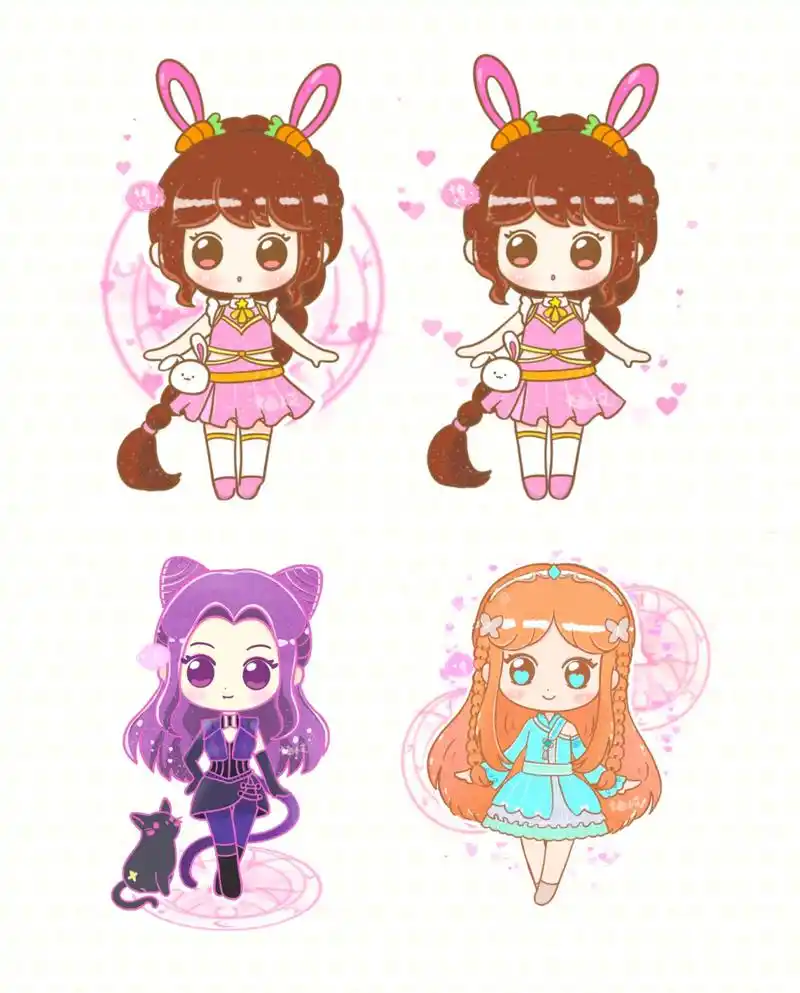 超萌萌斗罗大陆 简笔画合集q萌斗罗大陆 小舞 宁荣荣 朱竹清 原创可爱