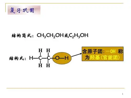 物(第2课时乙酸)ppt 第3节 饮食中的有机化合物 复习巩固 结构简式