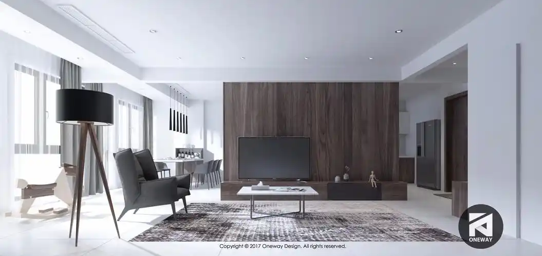 胡桃木背景墙,简单搭配又不失高端奢华