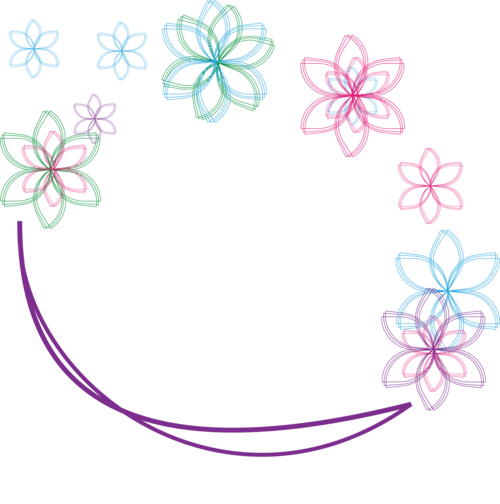 手绘卡通花朵边框设计图片