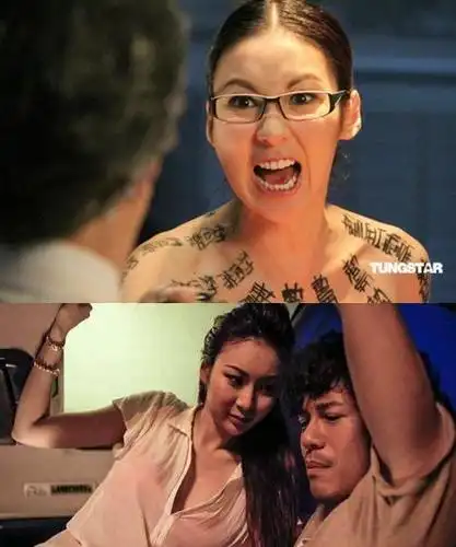 其实庄思敏是一个非常敬业的演员,她在拍戏的时候都有一些尺度非常大