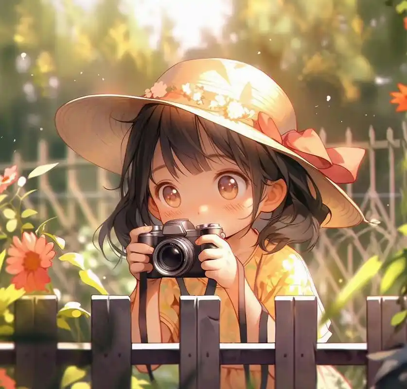 呆萌小摄影师可爱头像  好治愈!