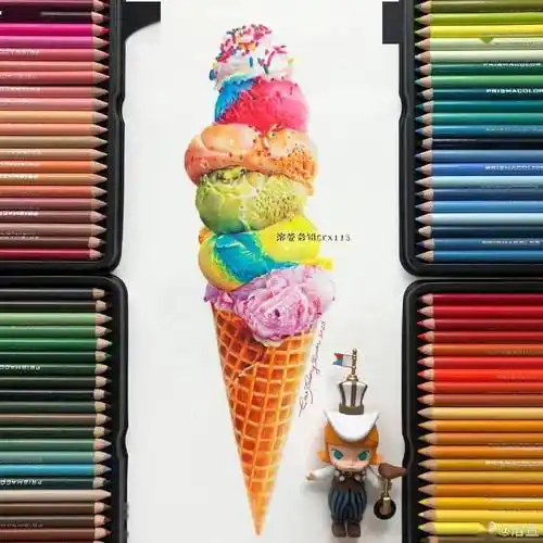 油性彩铅这样画,效果简直美炸!