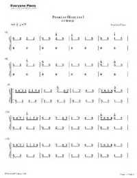 promise(reprise)-寂静岭-eop教学曲双手简谱预览1