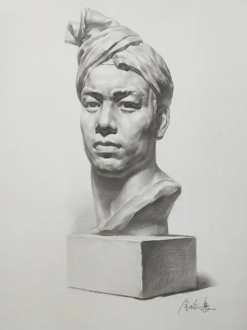 陕北青年来了#绘画  #绘画日常  #美术生集训  #石膏  #石膏画  #零