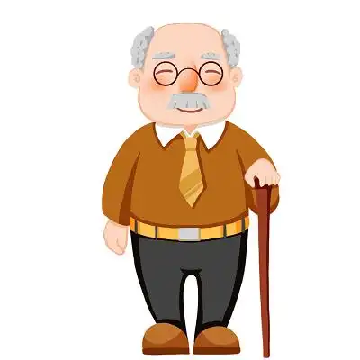 卡通q版老人素材