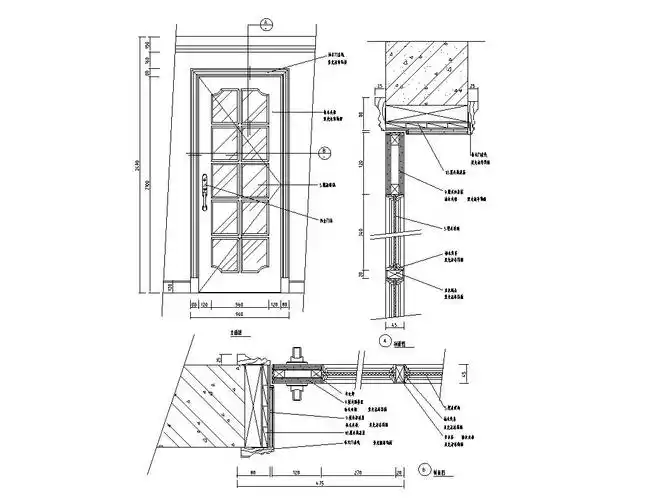 62个木门窗节点构造详图——建筑详图