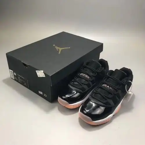 air jordan 11 low bleached coral aj11黑粉大魔王 aggm经典的黑色