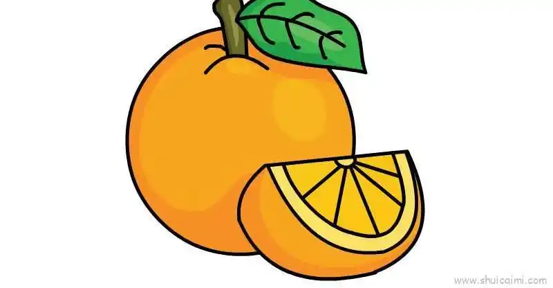 橙子简笔画画法图解