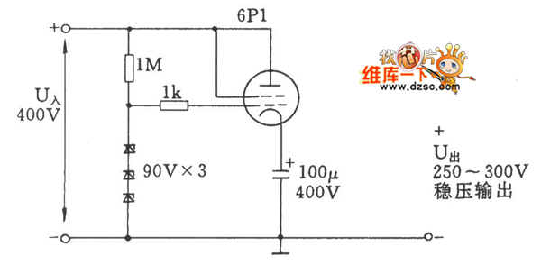 小电流稳压电子管电路图
