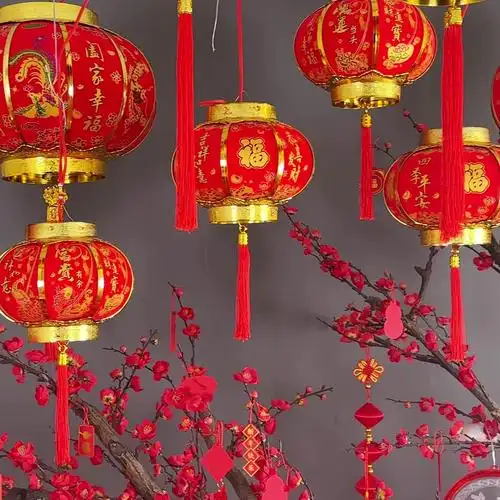 新年手提灯笼民族风烫金宫灯投影乔迁婚礼送礼装饰花灯批发