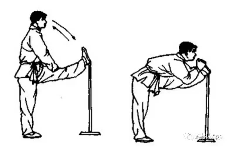 3,教学方法:(1)压腿前应做下肢和腰部活动,压腿后要屈腿和放松摆动腿