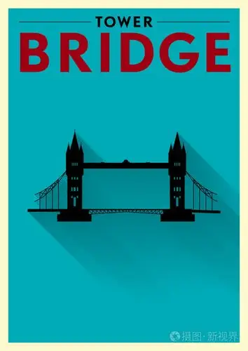 伦敦塔桥海报图