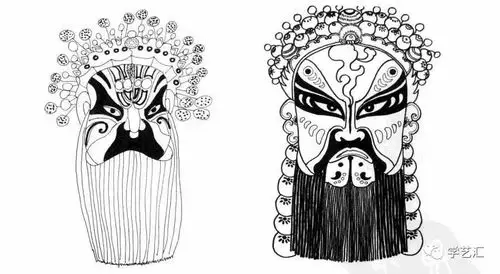 京剧脸谱的图案有很多,如白脸,黑脸,红脸,花脸,小旦等,不同的人物有