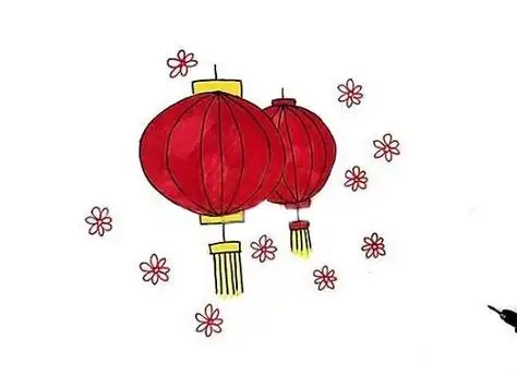 儿童简笔画,灯笼简笔画,物品简笔画,简笔画图片