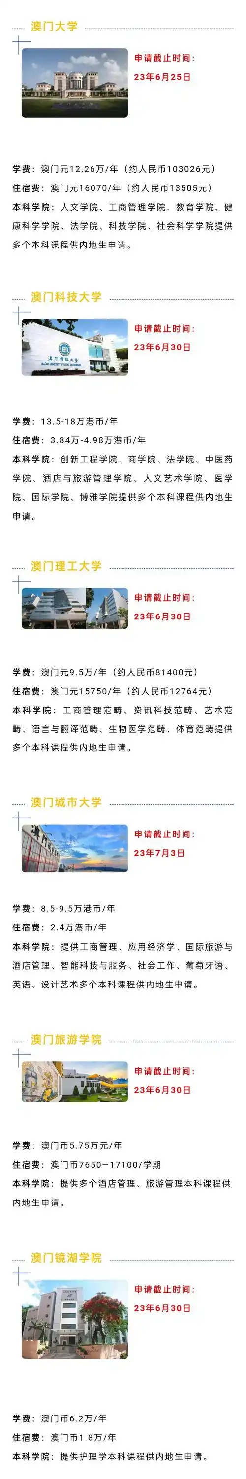 2023澳门本科招生全面启动_内地_影响_学费