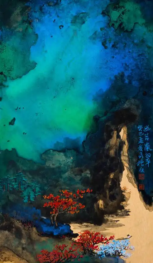 大风堂三代人泼墨泼彩绘画作品集锦 - 不老书生 - 大风堂泼墨泼彩艺术