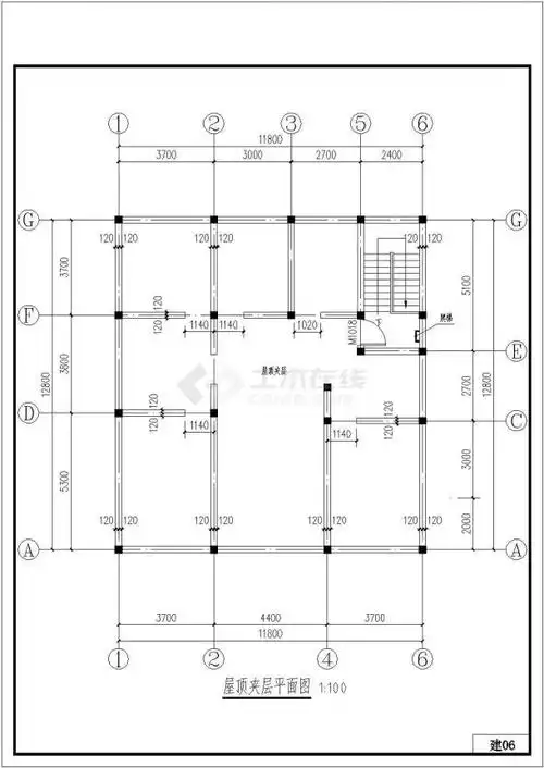 118x118农村自建房建筑及结构图