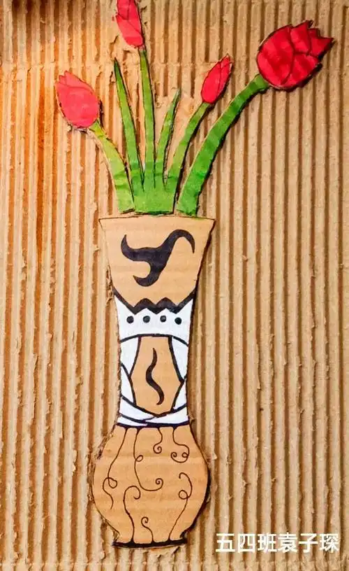 2月25,26日美术课《纸箱纸画》优秀作业