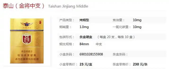 泰山(金将中支)-青岛烟草