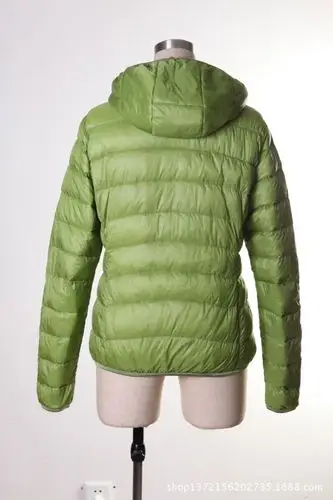 欧美大牌原单羽绒服批发 真空无内胆糖果色白鸭绒带帽修身保暖图片_28