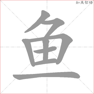 鱼字的笔顺动画