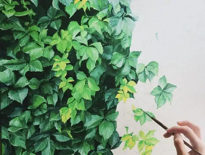 油画小记2020爬山虎