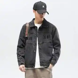 棉致森马旗下新款美式牛仔外套男秋冬季加绒男士潮牌复古宽松休闲夹克