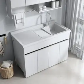 洗衣机一体柜翻盖