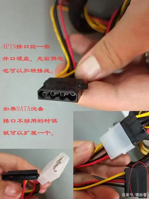 电脑主机里电源接口都怎么接