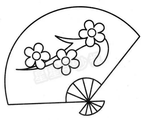 折扇简笔画怎么画-儿童简笔画大全