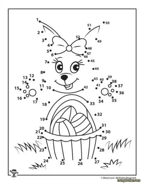 趣味连线游戏图片下载复活节的兔子和彩蛋