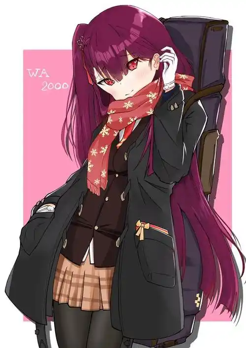 クリスマスわーちゃん|zumikusu的围围巾的人物插画图片