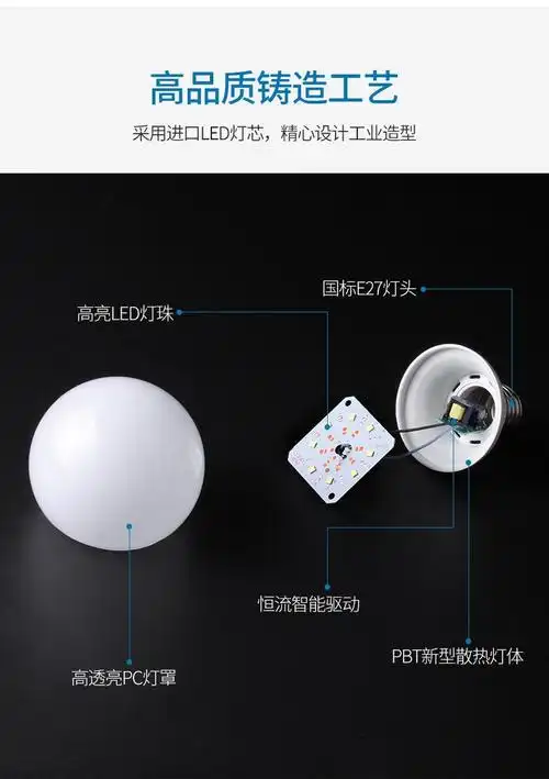 雷士照明led镜前灯龙珠泡超亮家用节能灯泡e27螺口客厅吊灯无频闪9w