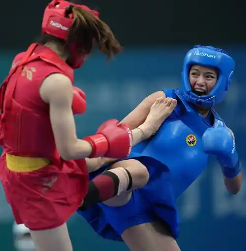 武术散打女子团体半决赛赛况