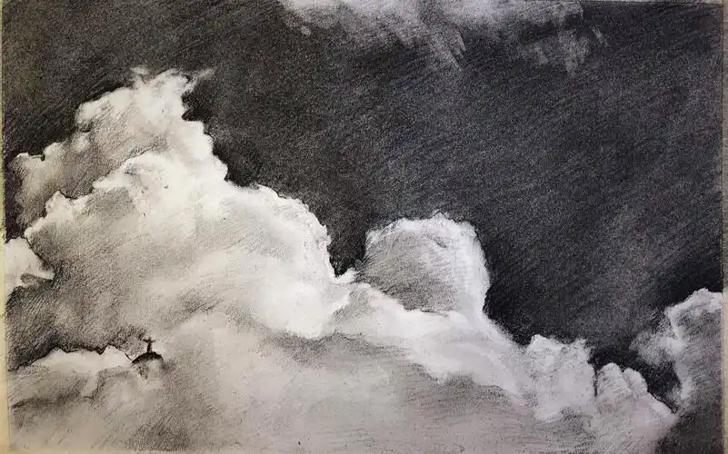 素描云彩作画步骤点个赞互动下