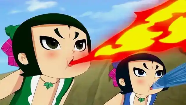 新葫芦兄弟,四娃和五娃采用水蒸气的原理,竟成功阻止了妖怪?