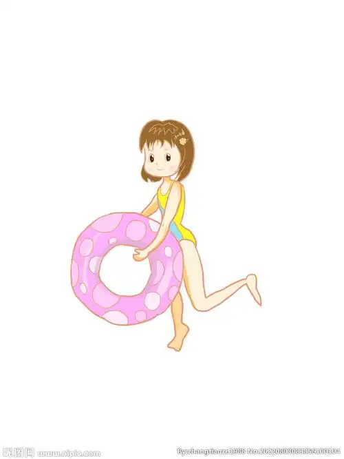 游泳的儿童卡通人物女孩设计图__动漫人物_动漫动画_设计图库_昵图网n