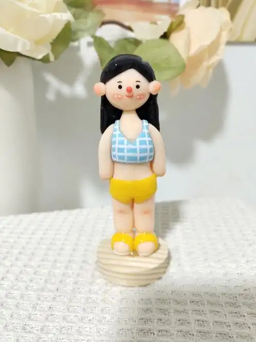 夏天预备队比基尼美美来咯软陶人偶