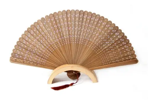 雅扇堂亏本批3色扇 18cm纯手工全竹扇子女 日式竹制品工艺折扇