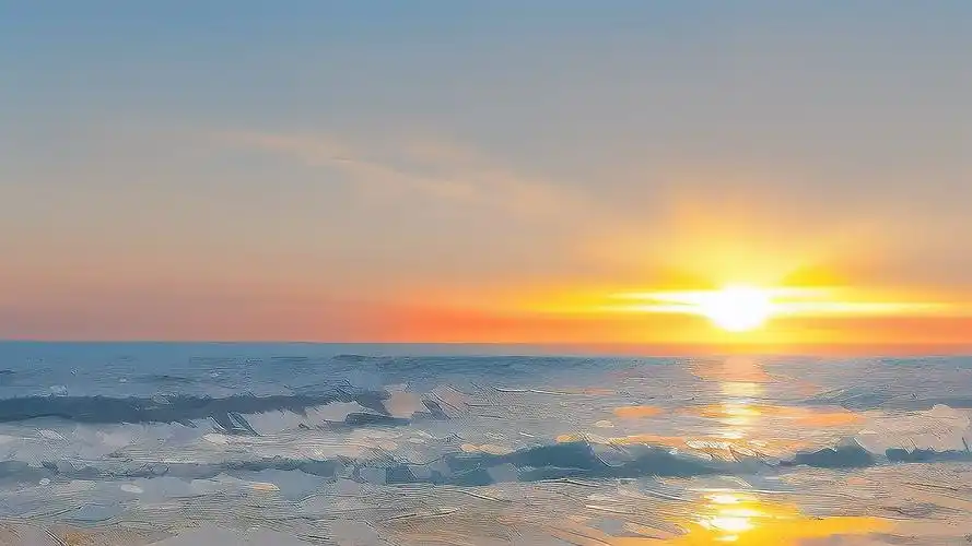 小清新背景图横屏🌅,感受海边日出的宁静🌊