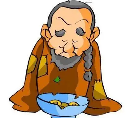 乞丐古装简笔画