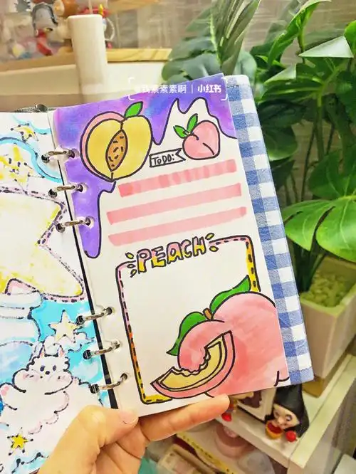 手帐分享一水蜜桃主题